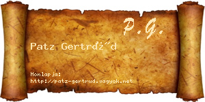 Patz Gertrúd névjegykártya